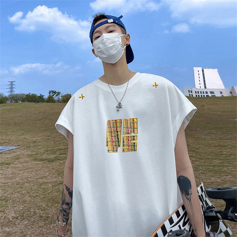 量大优供视频得物直播品质230克夏季纯棉背心无袖T恤WB209,男装背心/马甲,电商A486