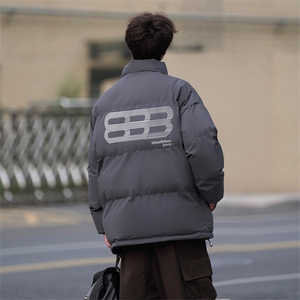已注册港风宽松抖音直播高品质男面包服羽绒棉外套棉衣M1062P80图片