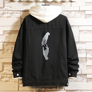 牛仔夹克男大码牛仔外套男茄克 NJ77147-P60加绒款-P75图片