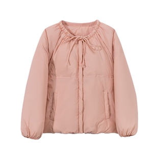 【90绒150-200g】9033-2c016-P305-k448幼稚粉色系绳短款羽绒服图片