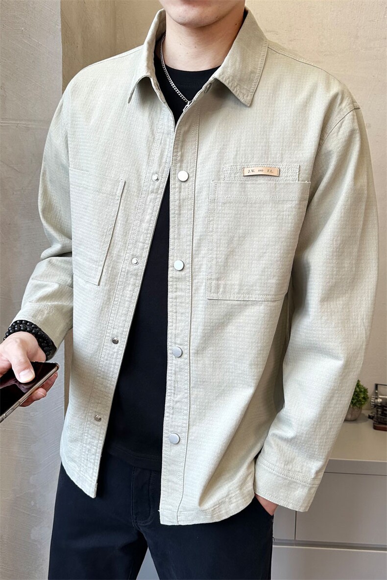 秋季衬衫款夹克外套男士新品宽松工装潮流上衣C601-P98,男装夹克,电商A237