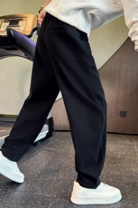 秋季直筒弯刀休闲裤男女款哈伦香蕉长裤纯色百搭卫裤8666p58，男装休闲裤，电商C208