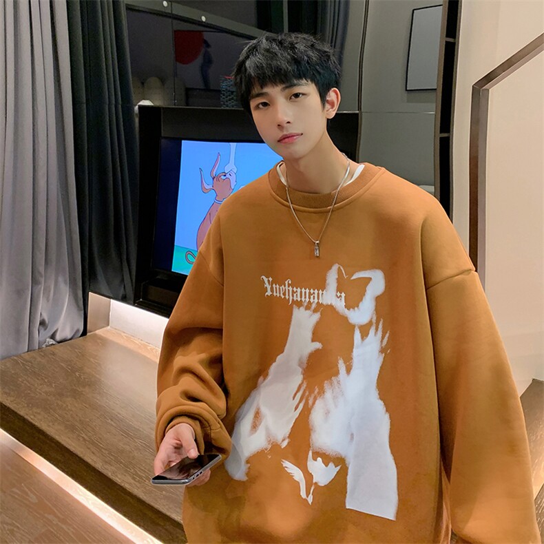 抖音供货、复合重磅360克现货圆领卫衣宽松D223A-YL2301-特P28,男装卫衣,电商019-1