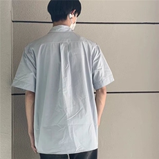 美式设计高级感衬衫男士短袖夏季款潮牌痞帅青少年生休闲衬衣外套，男装T恤，星座506A