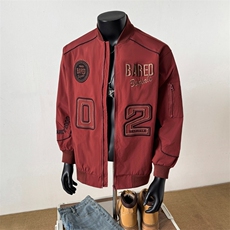 W10419-P75自家图现货潮流简约日系气质重工刺绣棒球服夹克外套，男装夹克，星座1608