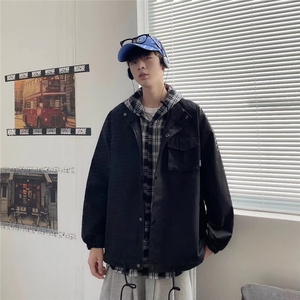 潮流夹克潮男春季假两件外套W026P65图片