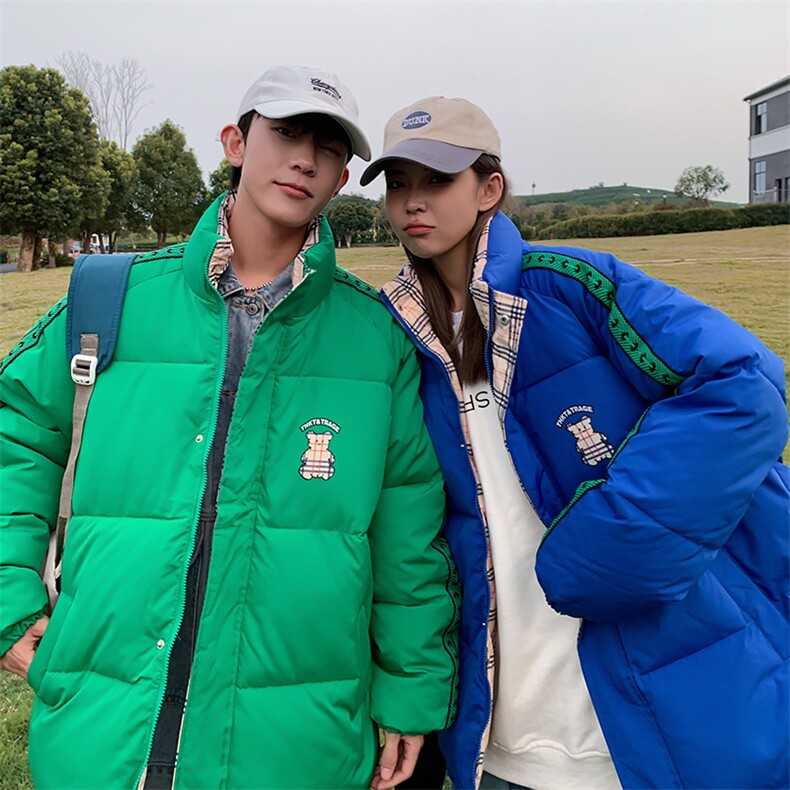 双面穿2023棉衣男加厚棉服面包服棉袄两面情侣外套3329-P90控138,男装棉衣,星座207