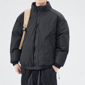 现货冬季美式休闲加厚雪山外套夹克立领纯色三防户外工装棉服图片