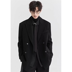 秋季新款男士双排扣简约宽松休闲西服外套男装上衣XW26，男装西服，星座1116A（原606A-3）