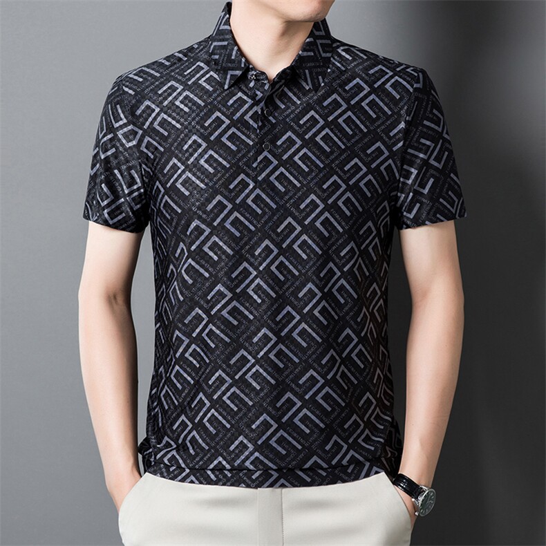 夏季中青年男士商务休闲短袖打底T恤时尚潮流上衣 HD8371-P60图片