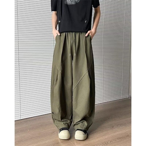 悟空潮牌美式机能风直筒冲锋裤男女夏宽松阔腿运动长裤K6189-P53图片