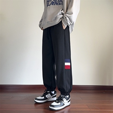 加绒束脚裤秋冬学生韩版哈伦卫裤宽松休闲裤24XK66883J特批45，男装休闲裤，电商A042