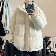 冬宽松纯色大码休闲加厚保暖立领棉服棉衣外套M5228-P40【特价】，男装棉衣，电商A007