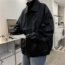 PU皮衣夹克机车外套男女春秋潮牌宽松休闲情侣百搭上衣服PY91-p75，男装夹克，星座1008