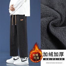 潮流百搭直筒九分牛仔松紧腰宽松加绒加厚K830特批37加绒特批47，男装休闲裤，星座718-1