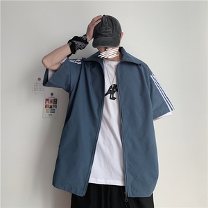 F2025/P40新款男士短袖防晒衣男休闲运动短袖上衣大码薄外套开衫图片