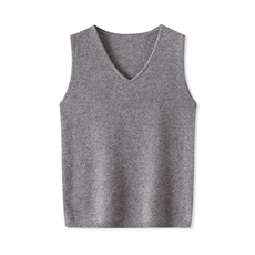 秋冬季新款柔软舒适百搭简约随性仿羊毛V领毛衣女，女装马甲，业大羊绒