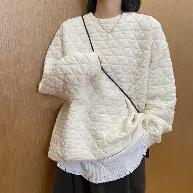 加绒加厚保暖卫衣，女装卫衣/绒衫，亮金金