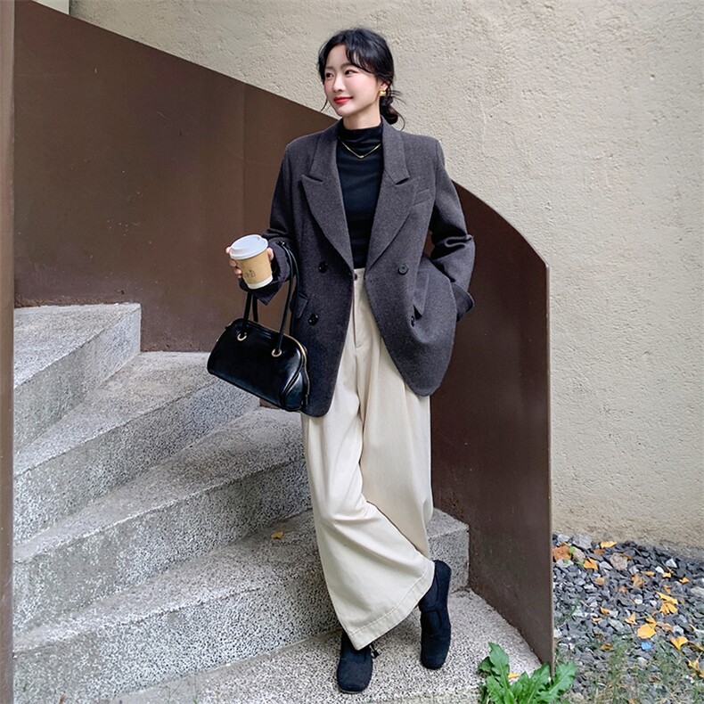 现货呢料夹羽绒西装2C232-155-P255-K368,女装羽绒服,2C232