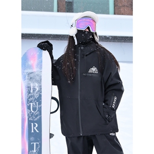 单板双板防风防水保暖抗寒大码连帽滑雪服外套男女HF66-P165控278图片