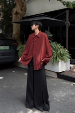 新中式斜门襟长袖衬衫M-8XL大码设计感飞机扣唐装衬衣CS9008/P60，男装衬衫，电商B238