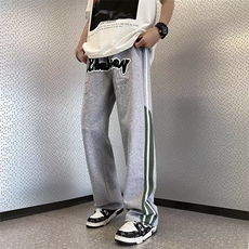 长裤直筒休闲裤字母印花宽松型休闲裤微弹男夏季潮牌K103，男装休闲裤，星座1116A-1（原606A）