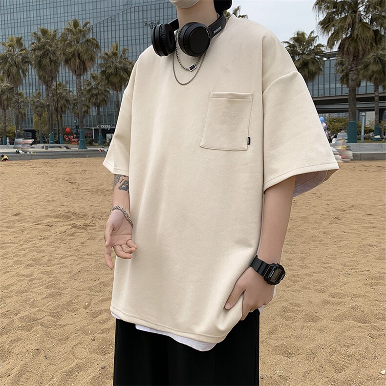 黑色短袖2024新款男夏季薄款透气5分体恤F241-P30,男装T恤,星座1109-3