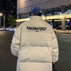 新款立领pu皮印花棉衣男秋冬季加厚面包服外套保暖棉服MY007-P118，男装棉衣，星座505-3