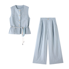 2026夏季新款苎麻马甲套装，简约时尚，不挑身材，穿着高级感，女装套装/套裙，米莱