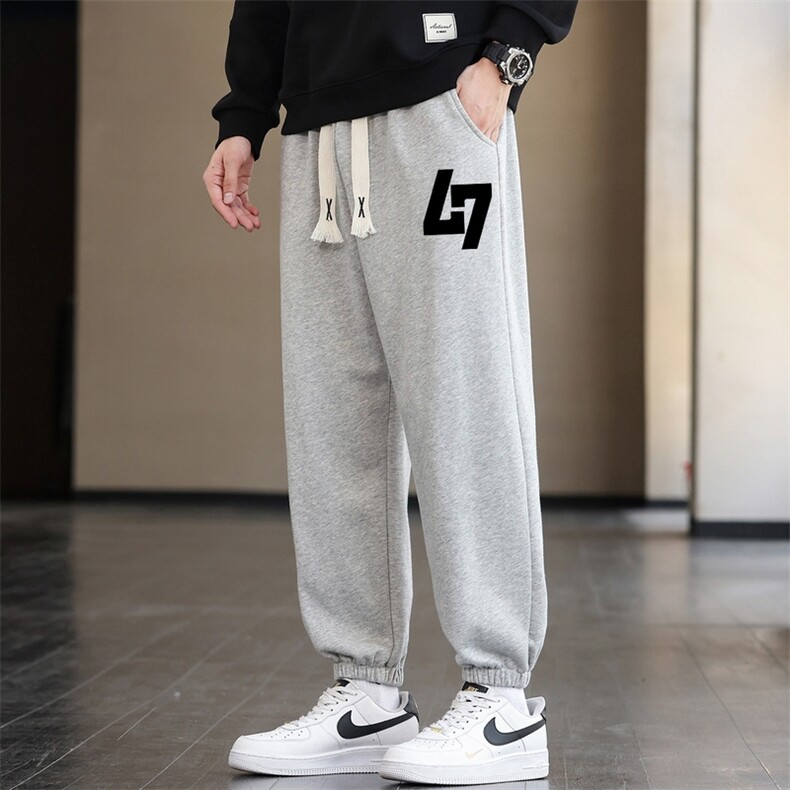 四季现货主推差价大2025春装新款青年大码男士印花束脚裤K902-P15,男装休闲裤,星座1816-2（原1210–2）