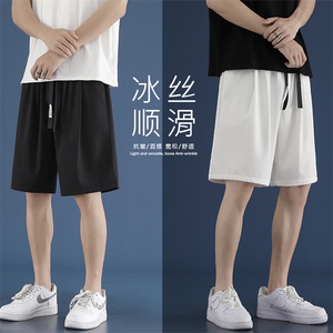 2023春季潮牌宽松简约冰丝短裤男潮流大码外穿五分裤DK515-特批20图片