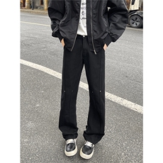 春季高个子加长牛仔裤男微喇美式188cm115直筒阔腿休闲裤KZ027P65，男装牛仔裤，电商B312