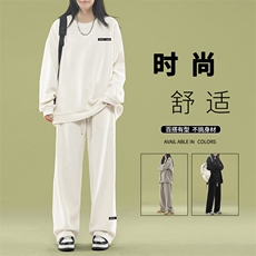 秋冬季加绒加厚宽松潮牌运动套装TZ817-常规特批98加绒特批118，男装休闲套装，星座718