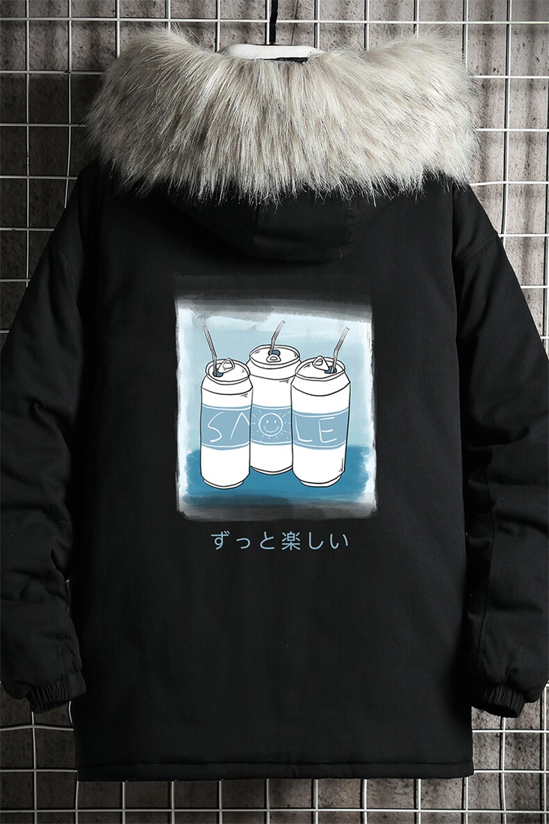 MM48148-P130冬季大毛领衣男士大码加厚袄男服网格挂拍,男装棉衣,电商A040A
