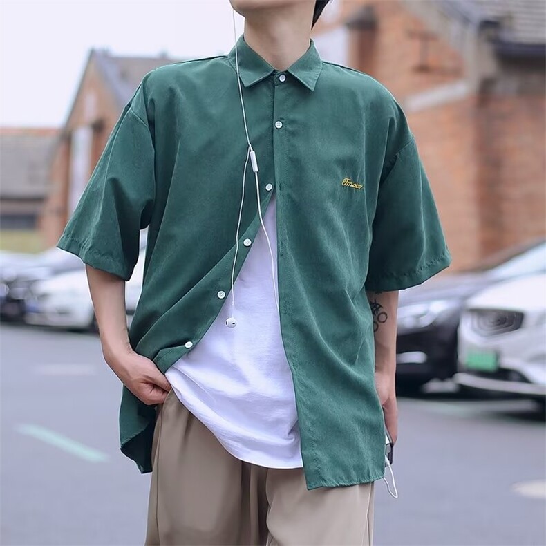 夏季新款衬衫潮流慵懒男方领衬衫C582P32,男装衬衫,星座1116-2