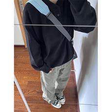 老钱风亨利领毛衣男款冬季慵懒纽扣针织衫外穿内搭打底ML101，男装针织衫/毛衣，星座1116A（原606A-3）