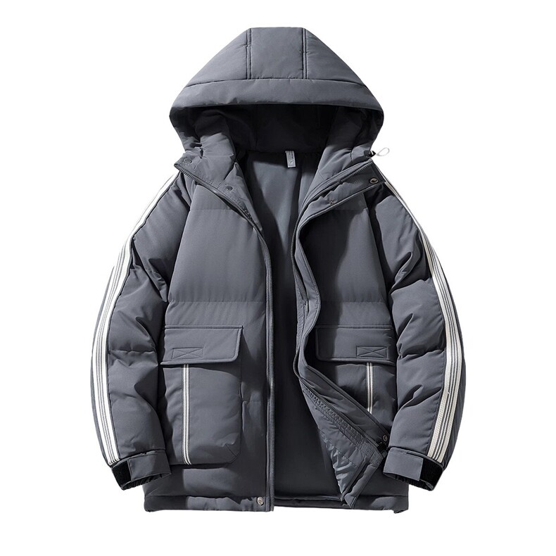 男士棉衣户外青少年连帽冲锋衣口袋棉服外套,男装棉衣,星座1206（原A206）