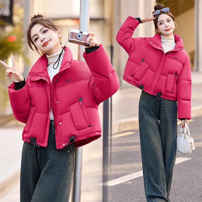 短款羽绒服女2024冬新款小个子独特超好看减龄漂亮洋气黄色面包服图片