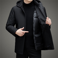 BAMJ-8903钱塘2020-2中年男士冬季厚款商务休闲连帽羽绒服P200，男装羽绒服，钱塘207-2