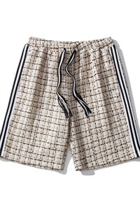 1白底短裤男大码M-5XL中性风男士中裤男潮流五分裤DK8797P40控59图片