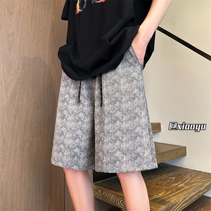 XZ616 夏季扎染冰丝短裤凉感休闲裤 TY2478 M-5XL 特P25控48图片