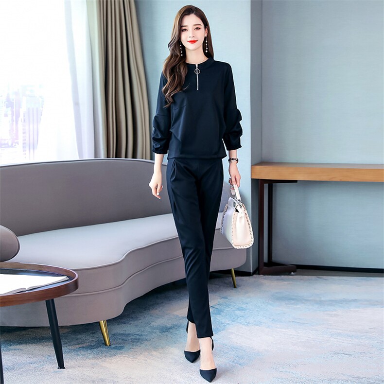 春季女装运动休闲套装气质春秋2023新款两件套减龄大码洋气太,女装套装/套裙,妙形