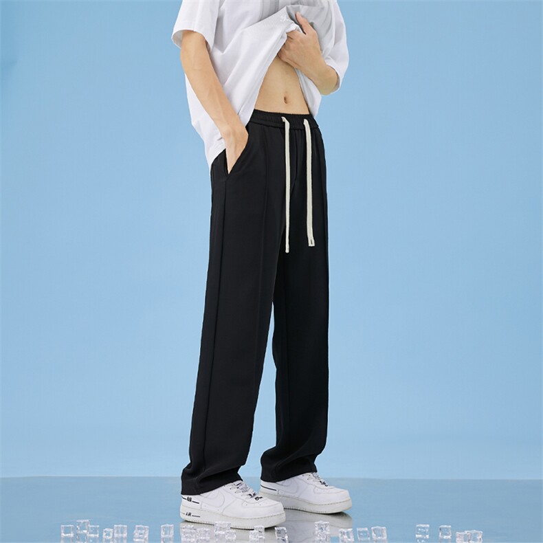 宽松直筒男装冰丝裤子CK226P45,男装休闲裤,电商D325