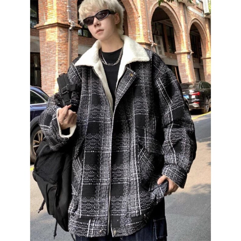 网络图现货毛棉服冬季新款休闲外套潮牌棉衣棉袄RMY414-P105图片