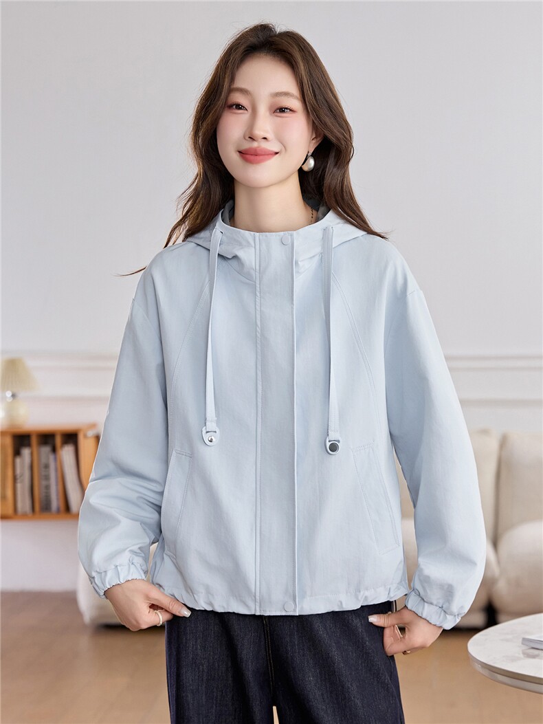 现货！现货！2026春季新款时尚宽松休闲短款外套女,女装短外套,以桐
