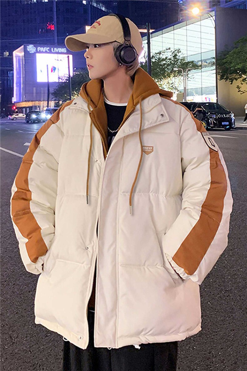 假两件连帽棉衣中性棉袄外套棉服男女面包服3361-P70控108,男装棉衣,星座207