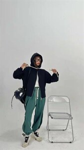 现货：春季新款连帽卫衣外套,女装卫衣/绒衫,FU