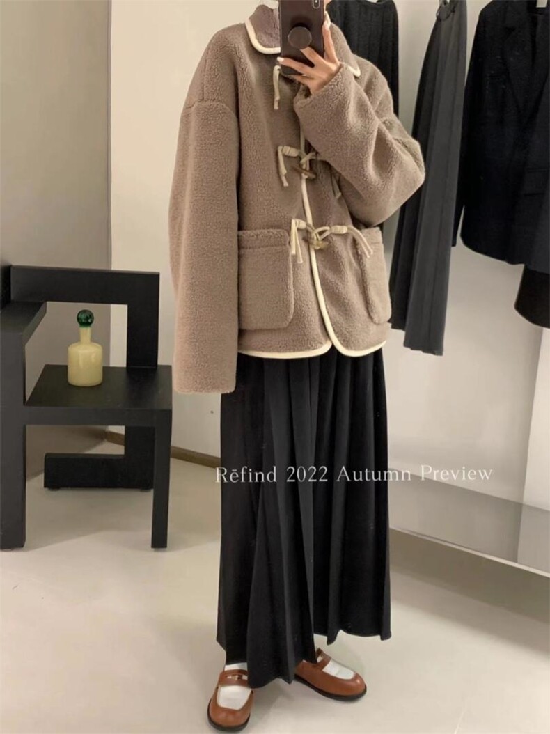【现货】性价比极高的跑量款两穿小服?羊羔毛外套，女装棉衣/棉服，Refind