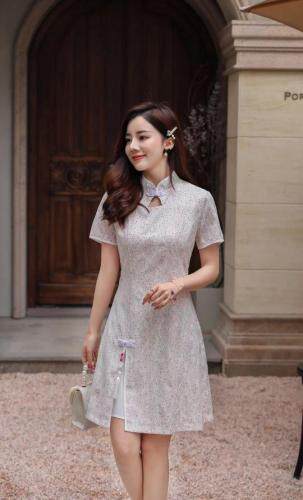 【现货】夏季新款改良旗袍连衣裙，女装婚纱/旗袍/礼服，芷炫