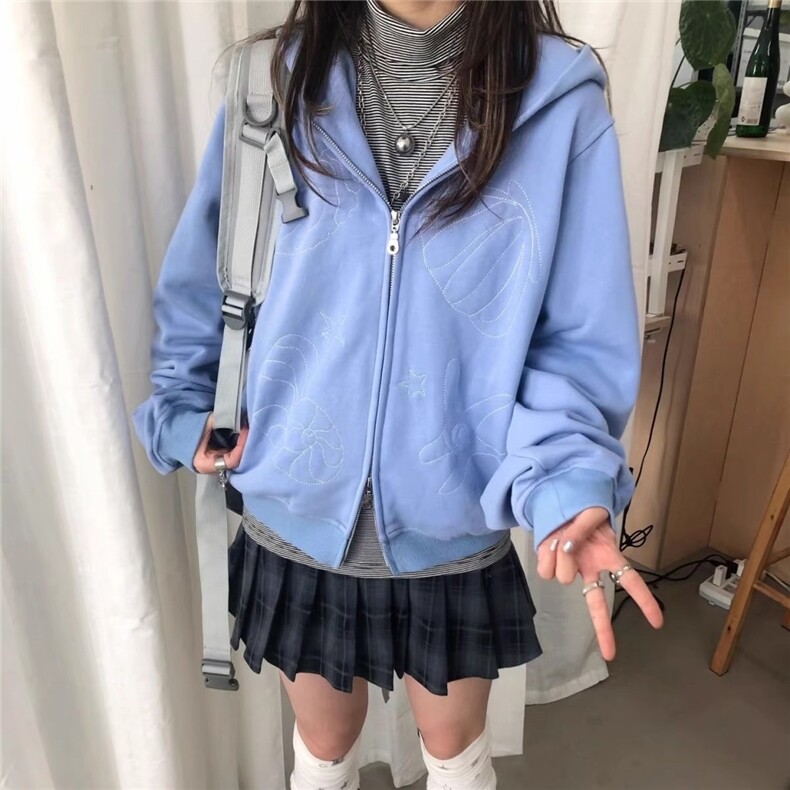 原版做工刺绣后包领【纯棉华棉复合】卫衣女,男装卫衣,星座506A